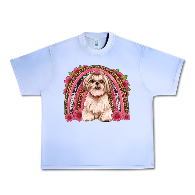 Shih Tzu Floral Rainbow Urban Heavy Tee by JahusDesignShop | Teevron