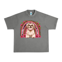 Tornado shih tzu floral rainbow Urban Heavy Tee - JahusDesignShop