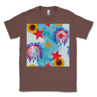 Chestnut patriotic fireworks and sunflower Classic Tee - BundleAndBundleShop