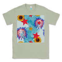 Matcha patriotic fireworks and sunflower Classic Tee - BundleAndBundleShop