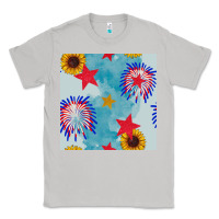 Moon Dust patriotic fireworks and sunflower Classic Tee - BundleAndBundleShop