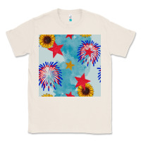 Natural patriotic fireworks and sunflower Classic Tee - BundleAndBundleShop