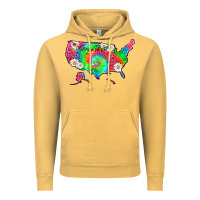 Vintage Mustard lgbtq america map Vintage Hoodie - HRA Design Shop