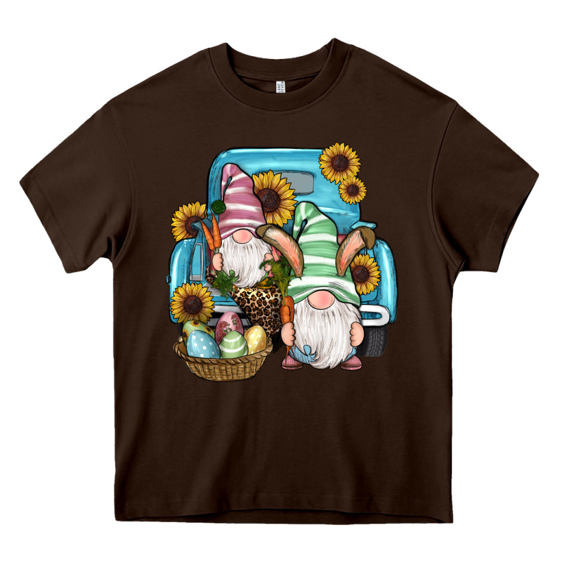 Easter Gnomes Egg Sunflowers Truck Heavy Core Tee by RanaPortraitStore | Teevron