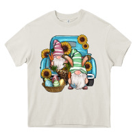 Cream Easter Gnomes Egg Sunflowers Truck Heavy Core Tee - RanaPortraitStore