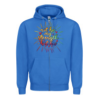 True Royal not by my strength but his Zipper Hoodie - MaliasSmallBusiness