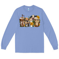 Colony Blue cows coffee cups Long Sleeve Tee - Jasminsmagicworld