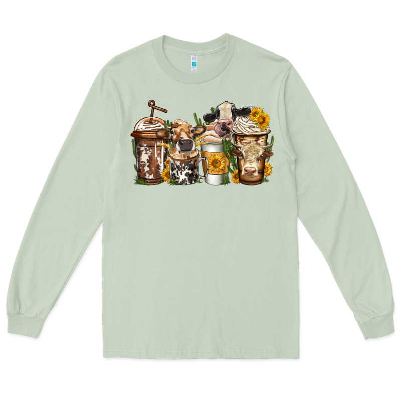Cows Coffee Cups Long Sleeve Tee by Jasminsmagicworld | Teevron