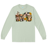 Matcha cows coffee cups Long Sleeve Tee - Jasminsmagicworld