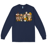 Navy cows coffee cups Long Sleeve Tee - Jasminsmagicworld