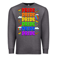 Charcoal Heather rainbow pride celebration Premium Sweatshirt - LillyAllenDesigns