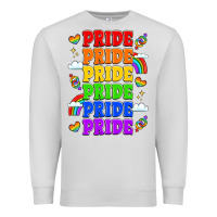 Dove Grey rainbow pride celebration Premium Sweatshirt - LillyAllenDesigns