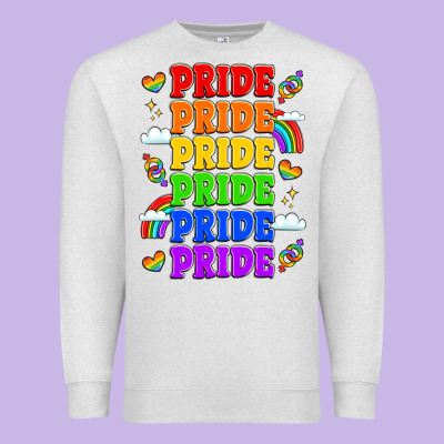 Rainbow Pride Celebration Premium Sweatshirt Designed By Lillyallendesigns
