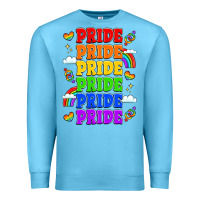 Ocean Blue rainbow pride celebration Premium Sweatshirt - LillyAllenDesigns