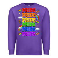 Purple rainbow pride celebration Premium Sweatshirt - LillyAllenDesigns
