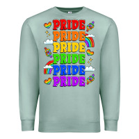 Seafoam rainbow pride celebration Premium Sweatshirt - LillyAllenDesigns