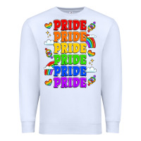 White rainbow pride celebration Premium Sweatshirt - LillyAllenDesigns