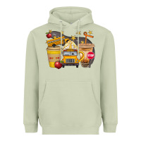 Matcha School Bus Coffee And Star Bbs Heavyweight Hoodie - BundleAndBundleShop