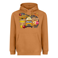 School Bus Coffee And Star Bbs Heavyweight Hoodie | Teevron