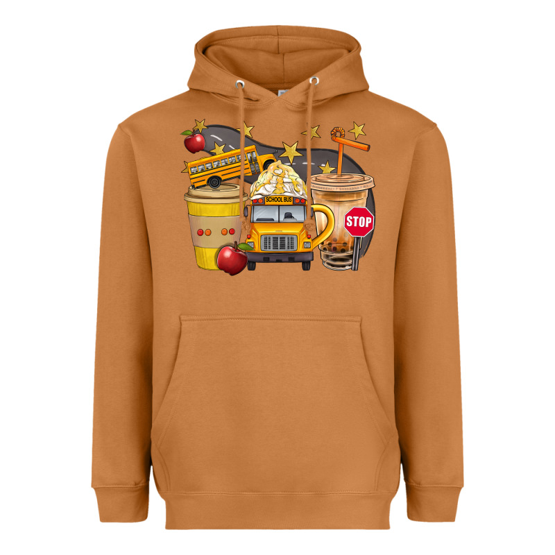 School Bus Coffee And Star Bbs Heavyweight Hoodie by BundleAndBundleShop | Teevron