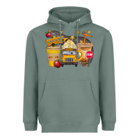 Sage School Bus Coffee And Star Bbs Heavyweight Hoodie - BundleAndBundleShop