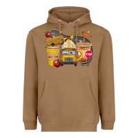 Toasted Coconut School Bus Coffee And Star Bbs Heavyweight Hoodie - BundleAndBundleShop