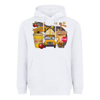 White School Bus Coffee And Star Bbs Heavyweight Hoodie - BundleAndBundleShop
