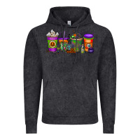 Vintage Black Halloween Coffee Drink Vintage Hoodie - RacoonDesign