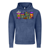 Vintage Denim Halloween Coffee Drink Vintage Hoodie - RacoonDesign