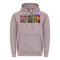 Vintage Zinc Halloween Coffee Drink Vintage Hoodie - RacoonDesign