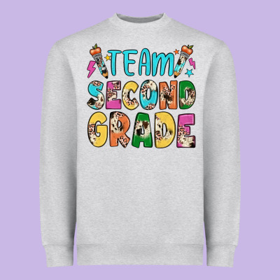 Team Second Grade Heavyweight Sweatshirt Designed By Jahusdesignshop