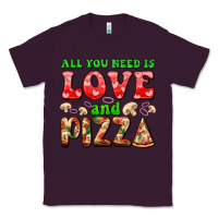 Plum all you need is love and pizza Classic Tee - AdoDesignShop