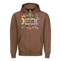 Chestnut cozy book girl club Zipper Hoodie - MaliasSmallBusiness