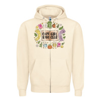 Sandshell cozy book girl club Zipper Hoodie - MaliasSmallBusiness