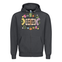 Smoke cozy book girl club Zipper Hoodie - MaliasSmallBusiness