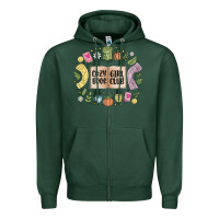 Sports Green cozy book girl club Zipper Hoodie - MaliasSmallBusiness