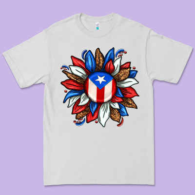 Premium Tee puerto rico sunflower