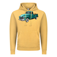 Vintage Mustard western truck left 34 view Vintage Hoodie - FaDigitalArtStudio
