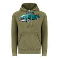 Vintage Olive western truck left 34 view Vintage Hoodie - FaDigitalArtStudio