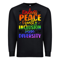 Black inspirational words in rainbow colors Premium Sweatshirt - LillyAllenDesigns