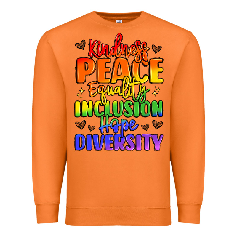 Inspirational Words In Rainbow Colors Premium Sweatshirt by LillyAllenDesigns | Teevron