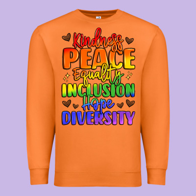 Inspirational Words In Rainbow Colors Premium Sweatshirt Designed By Lillyallendesigns