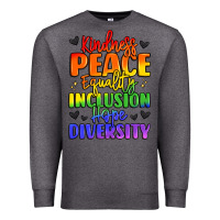 Charcoal Heather inspirational words in rainbow colors Premium Sweatshirt - LillyAllenDesigns