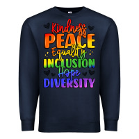 Navy inspirational words in rainbow colors Premium Sweatshirt - LillyAllenDesigns