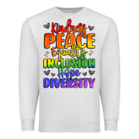 Oatmeal Heather inspirational words in rainbow colors Premium Sweatshirt - LillyAllenDesigns