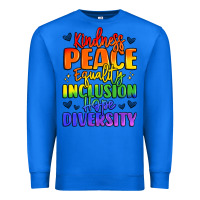 True Royal inspirational words in rainbow colors Premium Sweatshirt - LillyAllenDesigns