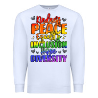White inspirational words in rainbow colors Premium Sweatshirt - LillyAllenDesigns