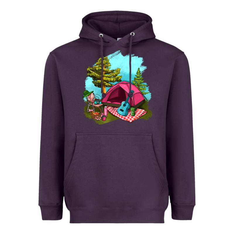 Glamping Camp And Pink Tent Heavyweight Hoodie by BundleAndBundleShop | Teevron