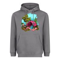 Storm Glamping Camp And Pink Tent Heavyweight Hoodie - BundleAndBundleShop