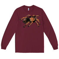 Burgundy Mexican Red Knee Tarantula Long Sleeve Tee - LillyAllenDesigns